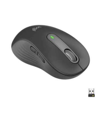 Logitech Signature M650 L Left Wireless Mouse, RF Wireless + Bluetooth, 2000 DPI, Graphite Logitech
