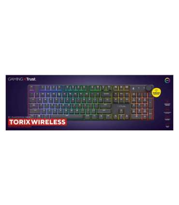 Trust GXT 868 Torix keyboard Gaming USB + RF Wireless + Bluetooth QWERTY US English Black