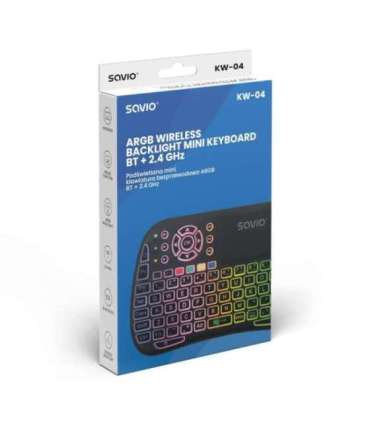 Savio SAVMKW-04 mobile device keyboard QWERTY US English USB Type-C Black