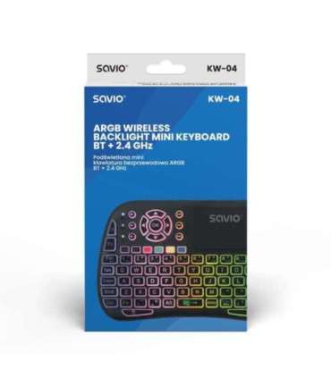 Savio SAVMKW-04 mobile device keyboard QWERTY US English USB Type-C Black