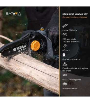 Batavia Nexxsaw V3 ULTRA 18V brushless one-hand chainsaw 7'' Without battery and charger