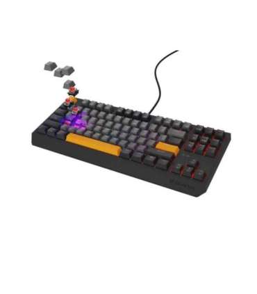 GENESIS Thor 230 TKL keyboard Gaming USB QWERTY Black, Grey, Orange