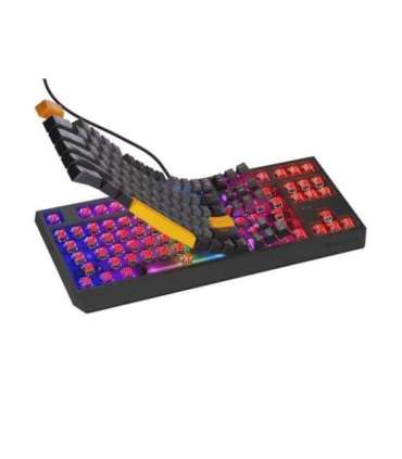 GENESIS Thor 230 TKL keyboard Gaming USB QWERTY Black, Grey, Orange