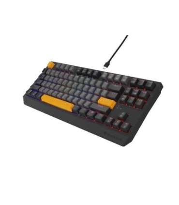 GENESIS Thor 230 TKL keyboard Gaming USB QWERTY Black, Grey, Orange