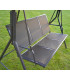 Garden swing 170x110x153 cm, 3-seat, black textile