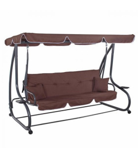 Garden swing 230x120x170 cm, 4-seat, brown