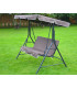 Garden swing 170x110x150 cm, 3-seat, brown