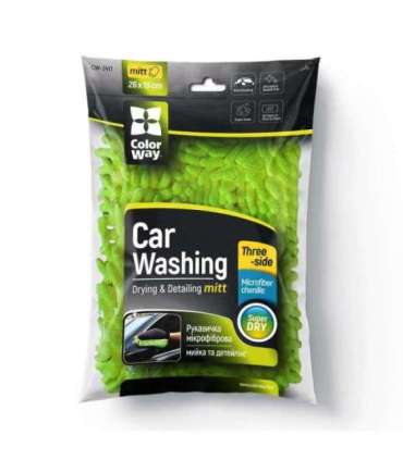 ColorWay CW-2417 Microfiber car wash and polish glove, double-sided