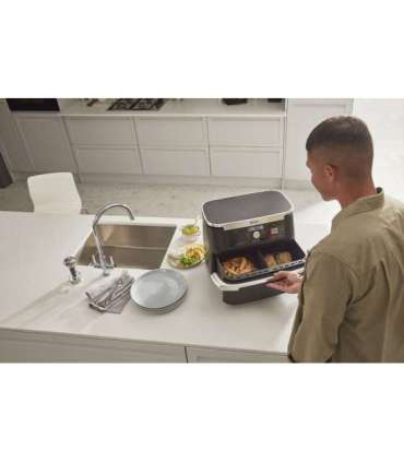 NINJA Double Air Fryer AF500EU Foodi FlexDrawer Power 2470 W Capacity 10.4 L Black