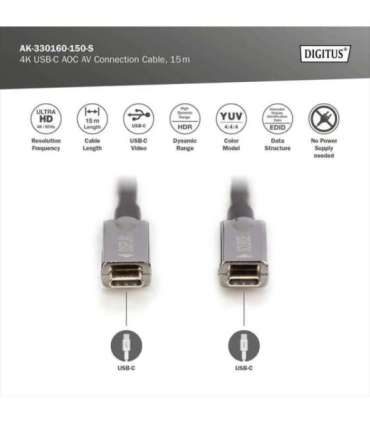 Digitus 4K USB Type-C AOC AV Connection Cable AK-330160-150-S