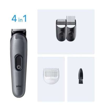Braun 4-in-1 Grooming Kit All-in-One Series 3 AIO3500 Cordless Number of length steps 14 Black
