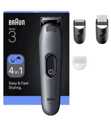 Braun 4-in-1 Grooming Kit All-in-One Series 3 AIO3500 Cordless Number of length steps 14 Black