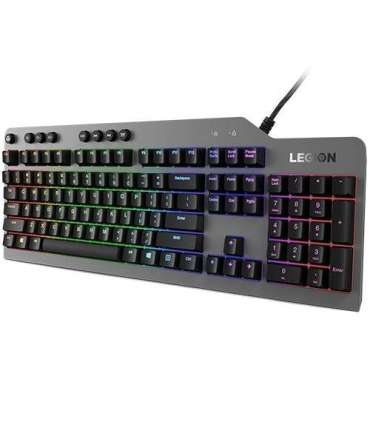 Lenovo Legion K500 keyboard Gaming USB QWERTY US English Black, Grey