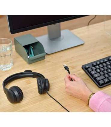 Trust HS-201 Headset Wired Head-band Office/Call center USB Type-A Black