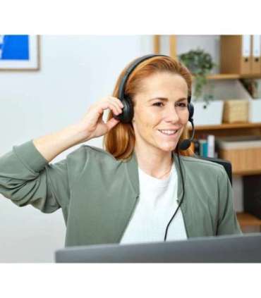 Trust HS-260 Headset Wired Neck-band Office/Call center USB Type-A Black