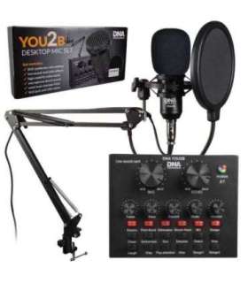DNA YOU2B - podcast kit (microphone, audio interface, tripod)