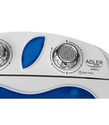 Adler Washing machine AD 8051 Top loading Washing capacity 3 kg Unspecified RPM Depth 37 cm Width 38 cm |