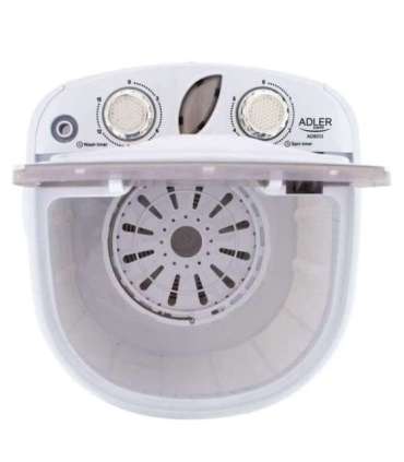Adler Mini washing machine AD 8055 Top loading Washing capacity 3 kg Depth 37 cm Width 36 cm White