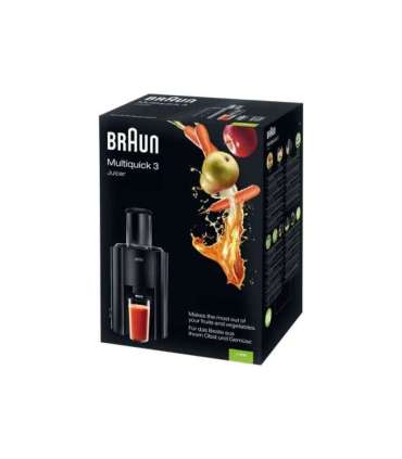 Braun J 300 BK Type Automatic juicer Black 800 W Extra large fruit input Number of speeds 2