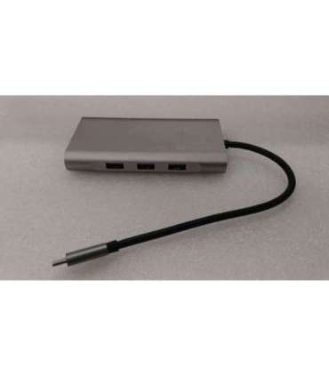 SALE OUT. Icy Box IB-DK4040-CPD USB Type-C™ DockingStation with two video interfaces Raidsonic USED, REFURBISHED,