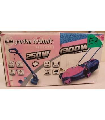 SALE OUT. Electric lawn mower ELEM, 1300 W, 32 cm, 25 l, includes 250 W trimmer Sourcing DAMAGED PACKAGING
