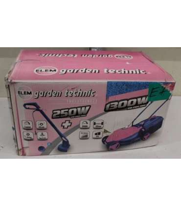 SALE OUT. Electric lawn mower ELEM, 1300 W, 32 cm, 25 l, includes 250 W trimmer Sourcing DAMAGED PACKAGING