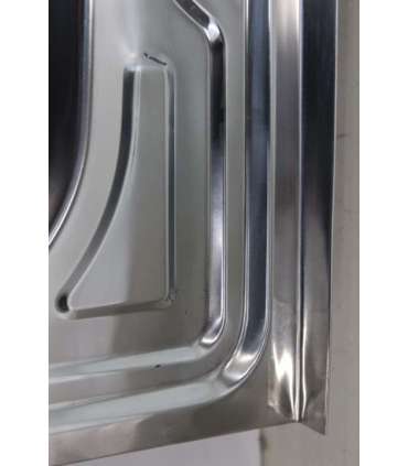 SALE OUT. Sink TREDI, top-mounted, stainless steel, with siphon set, right, 80 x 60 cm Sourcing DENTED, SCRATCHED,