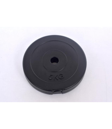 Vinyl weight disk for barbells and dumbbells (plate) 5kg (31,5mm)