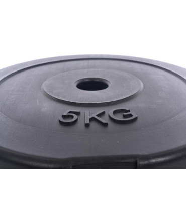 Vinyl weight disk for barbells and dumbbells (plate) 5kg (31,5mm)