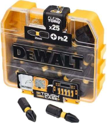DEWALT DT70555T-QZ Extreme FLEXTORQ 25pc Set PH2 25mm in Small Bulk Storage Case