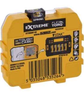 DEWALT DT70558T-QZ Extreme FLEXTORQ 25pc Set T25 25mm in Small Bulk Storage Case
