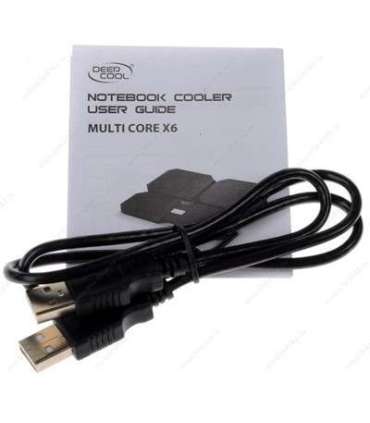 Deepcool Multicore x6 Notebook cooler up to 15.6" Black 380X295X24mm mm 900g g