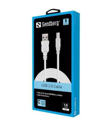 Sandberg 502-78 USB 2.0 A-B male 1.8m