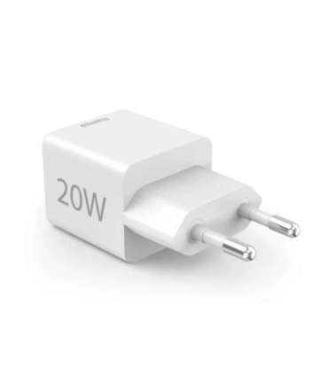 Hama 00201991 Fast Charger 1x USB-C 1x USB-A, Mini Charger, PD, 20W, White