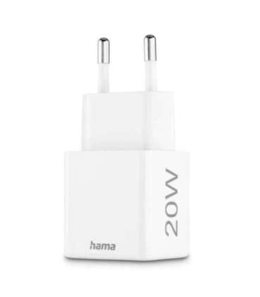 Hama 00201991 Fast Charger 1x USB-C 1x USB-A, Mini Charger, PD, 20W, White