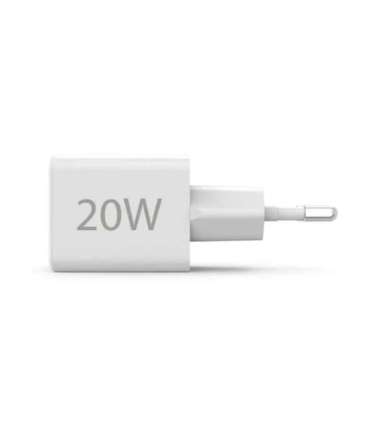 Hama 00201991 Fast Charger 1x USB-C 1x USB-A, Mini Charger, PD, 20W, White