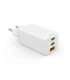 Hama 00201996 Fast Charger GaN, 2x USB-C, 1x USB-A, Mini Charger, PD, 65W, White
