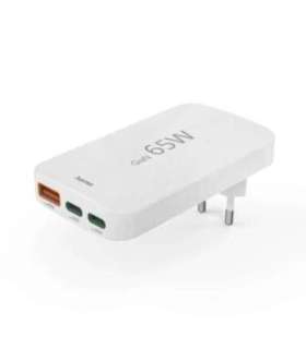 Hama 00201976 Flat Charger 220V With 2xUSB-C/USB-A  65W White