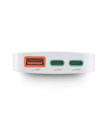 Hama 00201976 Flat Charger 220V With 2xUSB-C/USB-A  65W White