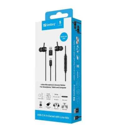 Sandberg 126-50 USB-C/A In-Earset with LineMic
