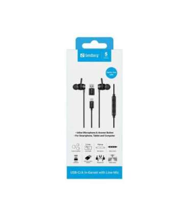 Sandberg 126-50 USB-C/A In-Earset with LineMic