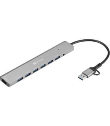 Sandberg 136-66 USB-C/A to 7 x USB 3.0 Hub