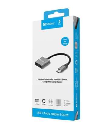Sandberg 136-67 USB-C Audio Adapter PD65W