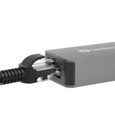 Sandberg 136-68 USB-C/A 2.5 GbE RJ45 Adapter, 2.5 Gigabit Ethernet on USB-C