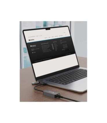 Sandberg 136-68 USB-C/A 2.5 GbE RJ45 Adapter, 2.5 Gigabit Ethernet on USB-C