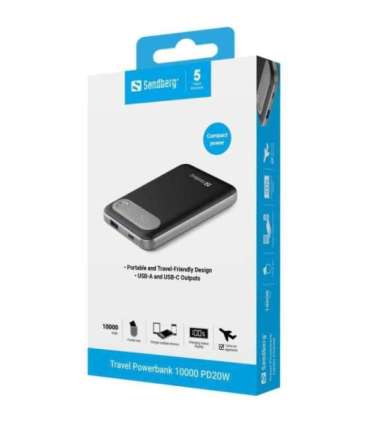 Sandberg 421-16 Travel Powerbank 10000 PD20W