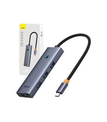 4in1 Hub Baseus  UltraJoy USB-C do USB 3.0 (space grey)
