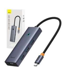 Hub 5w1 Baseus UltraJoy 5-Port (1xHDMI4K@30Hz + 4xUSB 3.0) grey