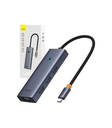 Hub 5w1 Baseus UltraJoy 5-Port (1xHDMI4K@30Hz + 4xUSB 3.0) grey