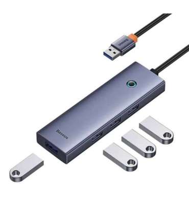 4in1 Hub Baseus  UltraJoy USB-A do 4xUSB 3.0 (space grey)